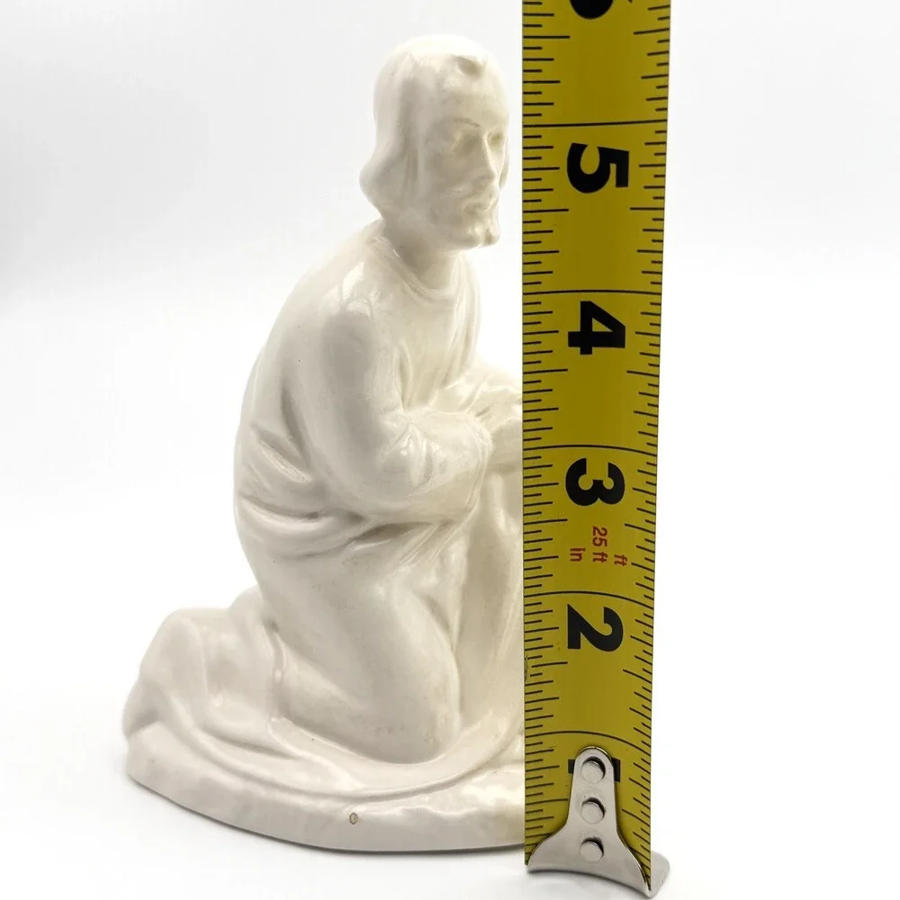 Vintage Holland Mold White Ceramic Nativity Set 4 Piece Mary Joseph Baby Jesus